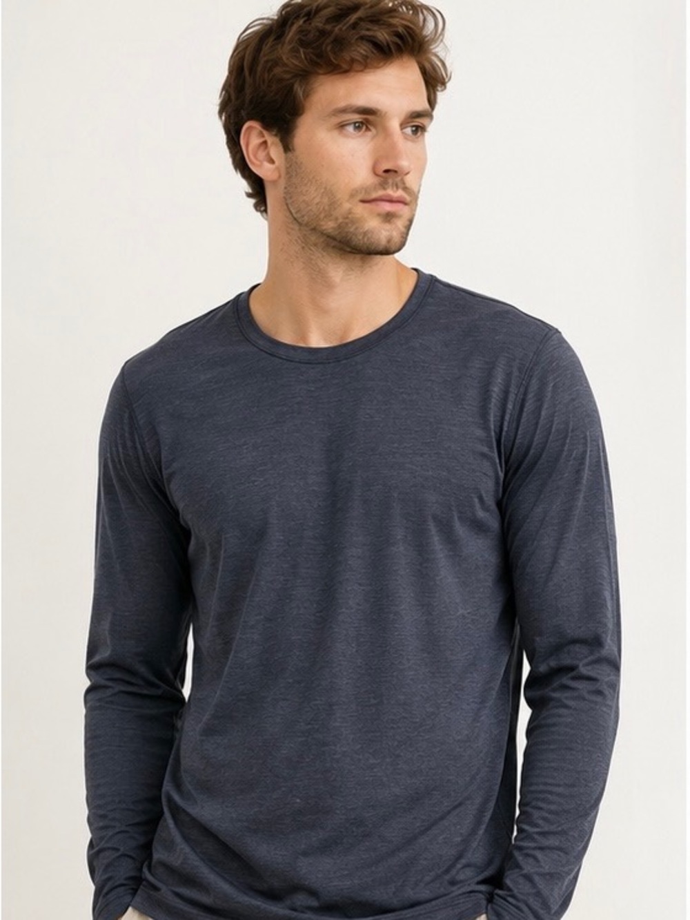 lululemon athletica Men's Long Sleeve Crew in Dark Navy